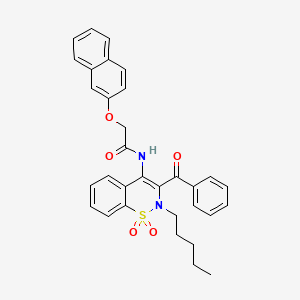 N-[1,1-dioxido-2-pentyl-3-(phenylcarbonyl)-2H-1,2-benzothiazin-4-yl]-2-(naphthalen-2-yloxy)acetamide