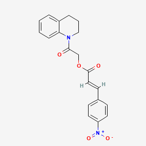 molecular formula C20H18N2O5 B10878824 2-(3,4-dihydroquinolin-1(2H)-yl)-2-oxoethyl (2E)-3-(4-nitrophenyl)prop-2-enoate 