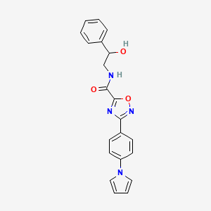 N-(2-hydroxy-2-phenylethyl)-3-[4-(1H-pyrrol-1-yl)phenyl]-1,2,4-oxadiazole-5-carboxamide