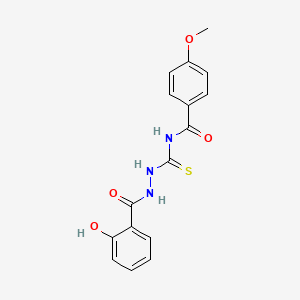 N-[[(2-hydroxybenzoyl)amino]carbamothioyl]-4-methoxybenzamide