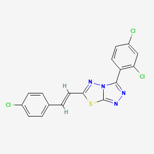 6-[(E)-2-(4-chlorophenyl)ethenyl]-3-(2,4-dichlorophenyl)[1,2,4]triazolo[3,4-b][1,3,4]thiadiazole