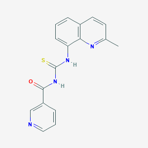 N-[(2-methylquinolin-8-yl)carbamothioyl]pyridine-3-carboxamide