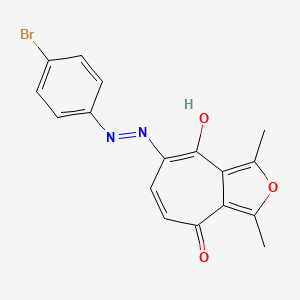 7-[(E)-(4-bromophenyl)diazenyl]-8-hydroxy-1,3-dimethyl-4H-cyclohepta[c]furan-4-one