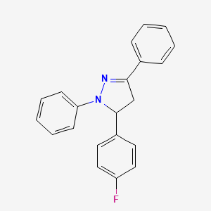 molecular formula C21H17FN2 B10878921 5-(4-fluorophenyl)-1,3-diphenyl-4,5-dihydro-1H-pyrazole 