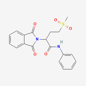 molecular formula C19H18N2O5S B10878931 2-(1,3-dioxo-1,3-dihydro-2H-isoindol-2-yl)-4-(methylsulfonyl)-N-phenylbutanamide 