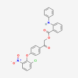 2-[4-(2-Chloro-6-nitrophenoxy)phenyl]-2-oxoethyl 2-(phenylamino)benzoate