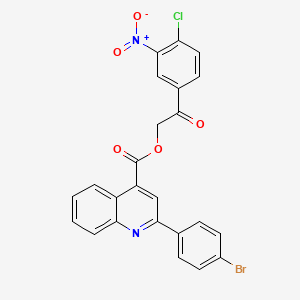 2-(4-Chloro-3-nitrophenyl)-2-oxoethyl 2-(4-bromophenyl)quinoline-4-carboxylate