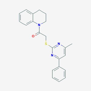 1-(3,4-dihydroquinolin-1(2H)-yl)-2-[(4-methyl-6-phenylpyrimidin-2-yl)sulfanyl]ethanone