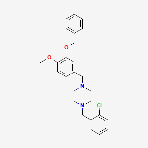 1-[3-(Benzyloxy)-4-methoxybenzyl]-4-(2-chlorobenzyl)piperazine