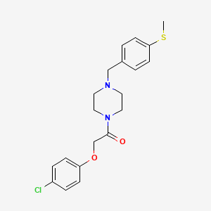 molecular formula C20H23ClN2O2S B10878956 2-(4-Chlorophenoxy)-1-{4-[4-(methylsulfanyl)benzyl]piperazin-1-yl}ethanone 