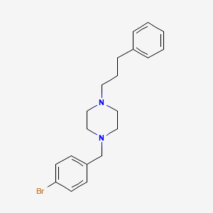 molecular formula C20H25BrN2 B10878961 1-(4-Bromobenzyl)-4-(3-phenylpropyl)piperazine 