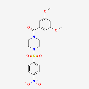 (3,5-Dimethoxyphenyl){4-[(4-nitrophenyl)sulfonyl]piperazin-1-yl}methanone