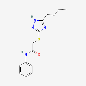 2-[(5-butyl-4H-1,2,4-triazol-3-yl)sulfanyl]-N-phenylacetamide