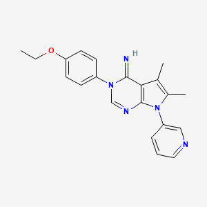 3-(4-ethoxyphenyl)-5,6-dimethyl-7-(pyridin-3-yl)-3,7-dihydro-4H-pyrrolo[2,3-d]pyrimidin-4-imine