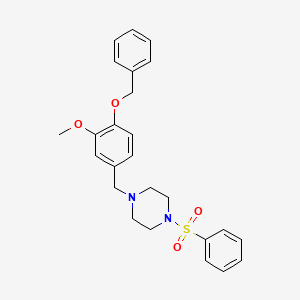 1-[4-(Benzyloxy)-3-methoxybenzyl]-4-(phenylsulfonyl)piperazine