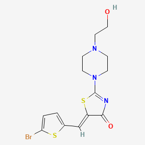 (5Z)-5-[(5-bromothiophen-2-yl)methylidene]-2-[4-(2-hydroxyethyl)piperazin-1-yl]-1,3-thiazol-4(5H)-one