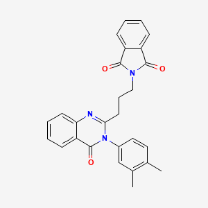 2-{3-[3-(3,4-dimethylphenyl)-4-oxo-3,4-dihydroquinazolin-2-yl]propyl}-1H-isoindole-1,3(2H)-dione