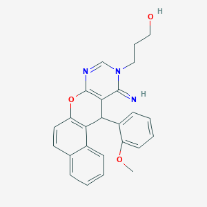 3-[11-Imino-12-(2-methoxyphenyl)-11H-benzo[5,6]chromeno[2,3-D]pyrimidin-10(12H)-YL]-1-propanol