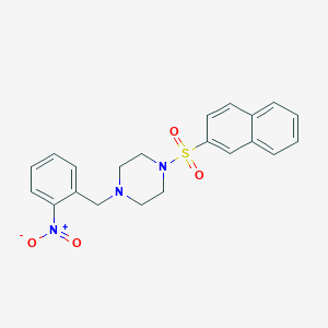 molecular formula C21H21N3O4S B10879055 1-(Naphthalen-2-ylsulfonyl)-4-(2-nitrobenzyl)piperazine 