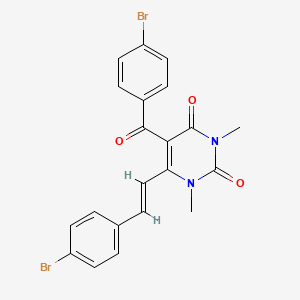 5-[(4-bromophenyl)carbonyl]-6-[(E)-2-(4-bromophenyl)ethenyl]-1,3-dimethylpyrimidine-2,4(1H,3H)-dione