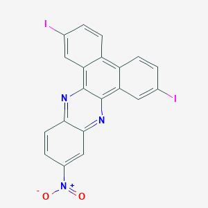 molecular formula C20H9I2N3O2 B10879078 2,7-Diiodo-11-nitrodibenzo[a,c]phenazine 