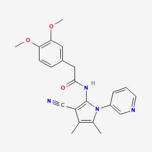 N-[3-cyano-4,5-dimethyl-1-(pyridin-3-yl)-1H-pyrrol-2-yl]-2-(3,4-dimethoxyphenyl)acetamide