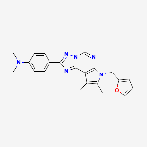 N-{4-[7-(2-Furylmethyl)-8,9-dimethyl-7H-pyrrolo[3,2-E][1,2,4]triazolo[1,5-C]pyrimidin-2-YL]phenyl}-N,N-dimethylamine