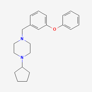 molecular formula C22H28N2O B10879133 1-Cyclopentyl-4-(3-phenoxybenzyl)piperazine 