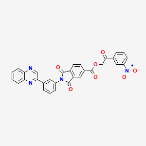 molecular formula C31H18N4O7 B10879198 2-(3-nitrophenyl)-2-oxoethyl 1,3-dioxo-2-[3-(quinoxalin-2-yl)phenyl]-2,3-dihydro-1H-isoindole-5-carboxylate 