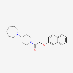 1-[4-(Azepan-1-yl)piperidin-1-yl]-2-(naphthalen-2-yloxy)ethanone