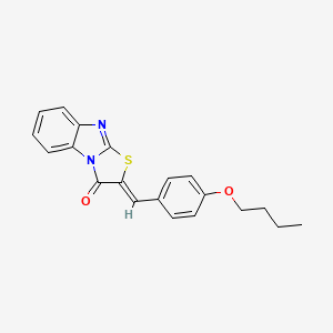 (2Z)-2-(4-butoxybenzylidene)[1,3]thiazolo[3,2-a]benzimidazol-3(2H)-one