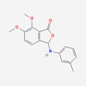 6,7-dimethoxy-3-[(3-methylphenyl)amino]-2-benzofuran-1(3H)-one