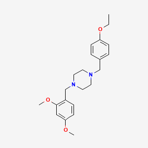 molecular formula C22H30N2O3 B10879276 1-(2,4-Dimethoxybenzyl)-4-(4-ethoxybenzyl)piperazine 