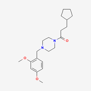 3-Cyclopentyl-1-[4-(2,4-dimethoxybenzyl)piperazin-1-yl]propan-1-one