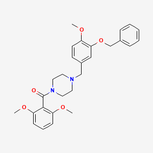 {4-[3-(Benzyloxy)-4-methoxybenzyl]piperazin-1-yl}(2,6-dimethoxyphenyl)methanone