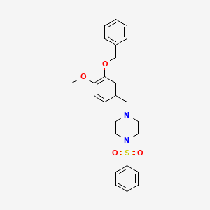 1-[3-(Benzyloxy)-4-methoxybenzyl]-4-(phenylsulfonyl)piperazine