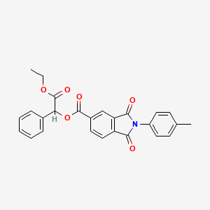 2-ethoxy-2-oxo-1-phenylethyl 2-(4-methylphenyl)-1,3-dioxo-2,3-dihydro-1H-isoindole-5-carboxylate