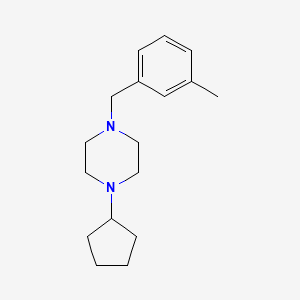 molecular formula C17H26N2 B10879340 1-Cyclopentyl-4-[(3-methylphenyl)methyl]piperazine 