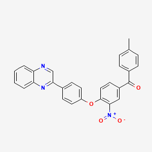 (4-Methylphenyl){3-nitro-4-[4-(quinoxalin-2-yl)phenoxy]phenyl}methanone