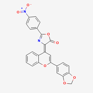 (4Z)-4-[2-(1,3-benzodioxol-5-yl)-4H-chromen-4-ylidene]-2-(4-nitrophenyl)-1,3-oxazol-5(4H)-one