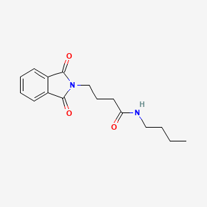 molecular formula C16H20N2O3 B10879363 2-Isoindolinebutyramide, 1,3-dioxo-N-butyl- CAS No. 74169-77-0