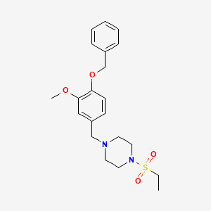 1-[4-(Benzyloxy)-3-methoxybenzyl]-4-(ethylsulfonyl)piperazine