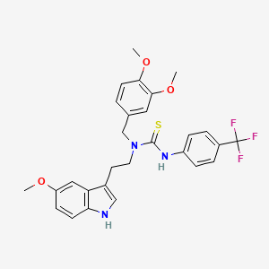 N-(3,4-dimethoxybenzyl)-N-[2-(5-methoxy-1H-indol-3-yl)ethyl]-N'-[4-(trifluoromethyl)phenyl]thiourea