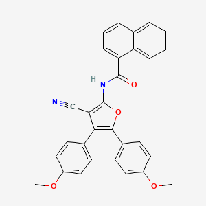 molecular formula C30H22N2O4 B10879435 N-[3-cyano-4,5-bis(4-methoxyphenyl)furan-2-yl]naphthalene-1-carboxamide 