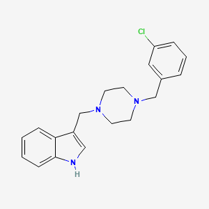 3-{[4-(3-chlorobenzyl)piperazin-1-yl]methyl}-1H-indole