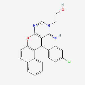 2-[12-(4-chlorophenyl)-11-imino-11H-benzo[5,6]chromeno[2,3-d]pyrimidin-10(12H)-yl]ethanol