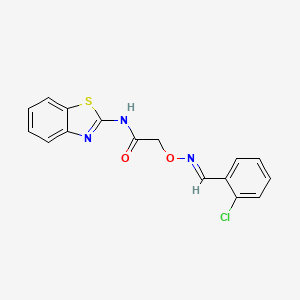 N-[(2E)-1,3-benzothiazol-2(3H)-ylidene]-2-({[(E)-(2-chlorophenyl)methylidene]amino}oxy)acetamide