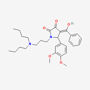 1-[3-(dibutylamino)propyl]-5-(3,4-dimethoxyphenyl)-3-hydroxy-4-(phenylcarbonyl)-1,5-dihydro-2H-pyrrol-2-one