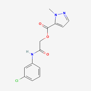 molecular formula C13H12ClN3O3 B10879500 2-Methyl-2H-pyrazole-3-carboxylic acid (3-chloro-phenylcarbamoyl)-methyl ester 