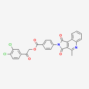 2-(3,4-dichlorophenyl)-2-oxoethyl 4-(4-methyl-1,3-dioxo-1,3-dihydro-2H-pyrrolo[3,4-c]quinolin-2-yl)benzoate